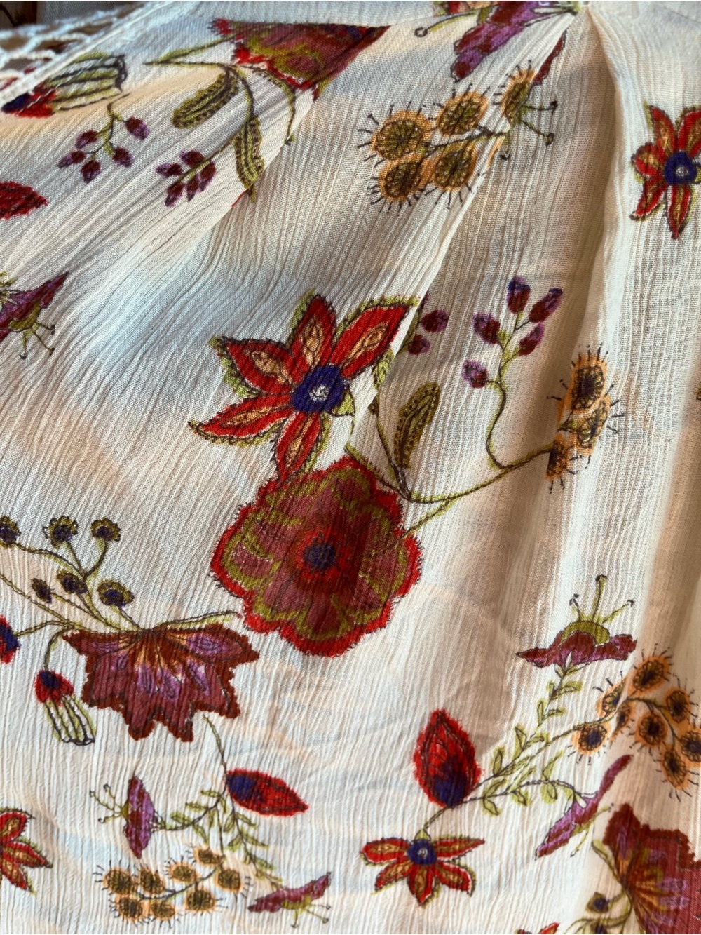 FREE PROPLE - Just The Two of Us Cream Floral Babydoll Mini Dress - Picture 3 of 8